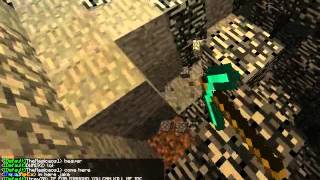 Minecraft: Raiding a base at bedrock!