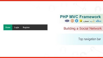PHP MVC Framework - #14 - Building a Social Network - Top navigation bar