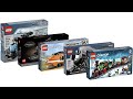 All LEGO Creator Expert &amp; Icons Train sets 2009-2020 Compilation/Collection Speed Build