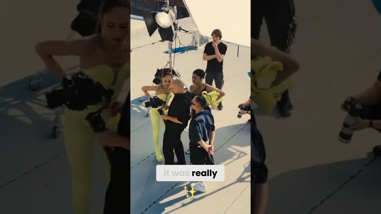 Backstage from the music video 