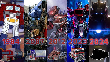 Optimus Prime Transformation Evolution In Transformers (1984-2024)