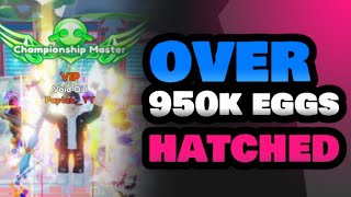 WE HATCHED ALMOST A MILLION EGGS 😱 +WORLD CHAMPIONSHIP TITLE WEAPON FIGHTING SIMULATOR ROBLOX PAPTAB