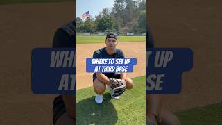 Where to set up at third base. Get used to this so you know automatically. 💪🏼