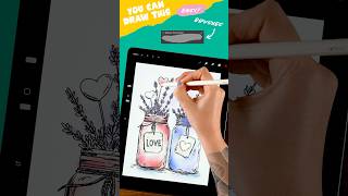 💕 Watercolor Love Jars Step by Step #artwithflo #procreatetutorial