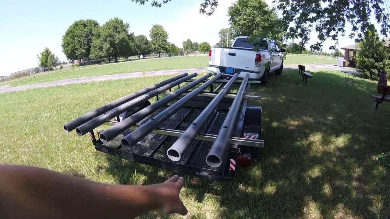 diy custom tandem kayak trailer - youtube