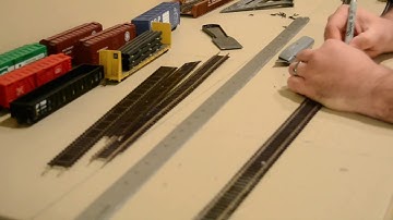 Building the bench work and laying Peco track for the new 2 X 10 switching layout.