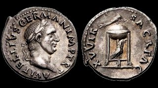 ✅ Монета, Денарий, 69 н.э., Древний Рим, Авл Вителлий, 🌏 Denarius, 69 AD, Ancient Rome 🏺