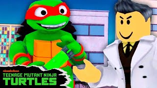 Roblox Ninja Turtles Fight An EVIL Monkey in a Video Game! 🐒 | "Monkey Brains" Recreation | TMNT screenshot 1