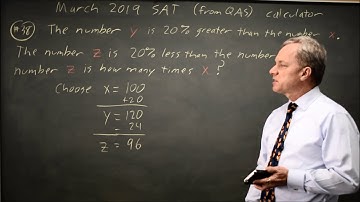 SAT March 2019: x, y, z percents and ratios - question #4-38