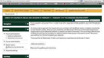 Using Question and Answer Forum in Moodle