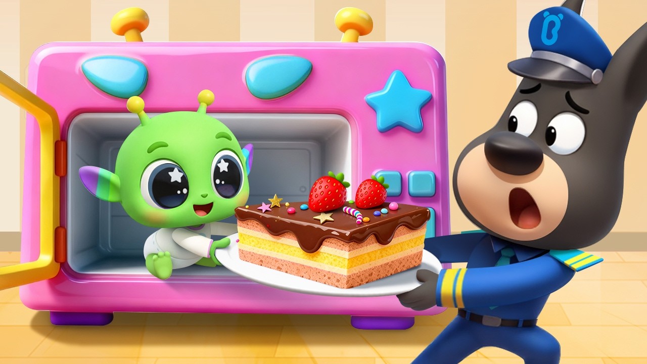 Microwave Ajaib 👽✨ | Bayi Alien | Kartun Lucu | Kepala Polisi Labrador | BabyBus Bahasa Indonesia