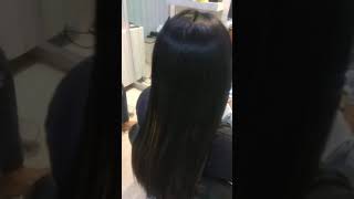 hair smoothing with keratin treatment