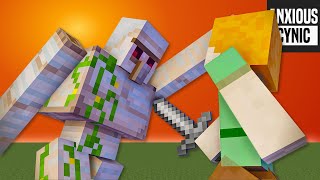 10 Year Old Kid Fights Iron Golem in Minecraft!