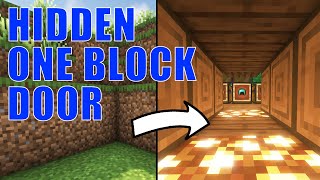 Minecraft Easy Hidden One High Door | Minecraft Secret Base Entrance