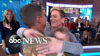 Family gets a surprise reunion from their military dad