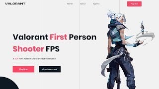amazing valorant website landing page using html #viral #coding #programsonik