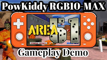 Area 51 (PlayStation) Gameplay Demo On PowKiddy RGB10 Max Handheld Game Console - RetroPie Guy