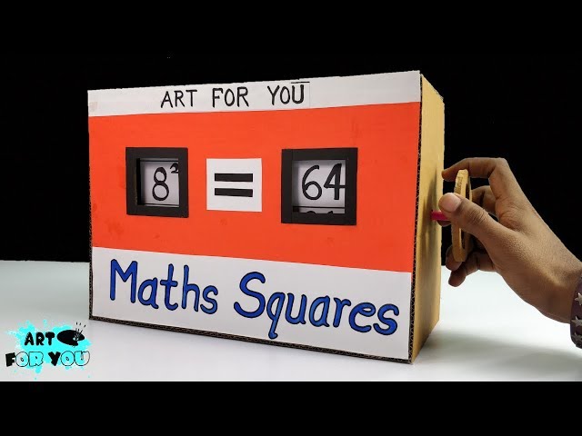 DIY Maths Squares Machine - Maths Working Model | Easy Maths Project For Exhibition | Maths Model class=