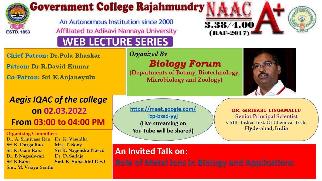 Role of Metal ions in Biology and Applications
