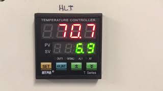 Step response testing Mypin TA4 PID on a 30 liter (7,92US Gal) HLT and my PID settings.