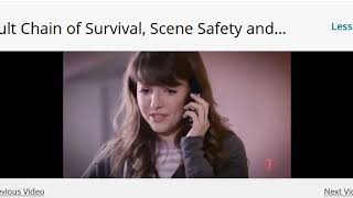 CPR2 Adult Chain of Survival  Scene Safety