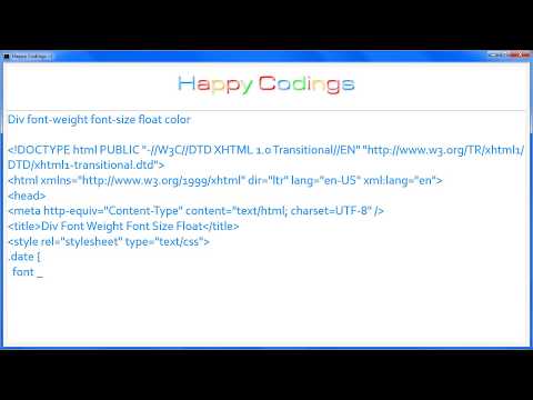 HTML | Div font weight font size float color