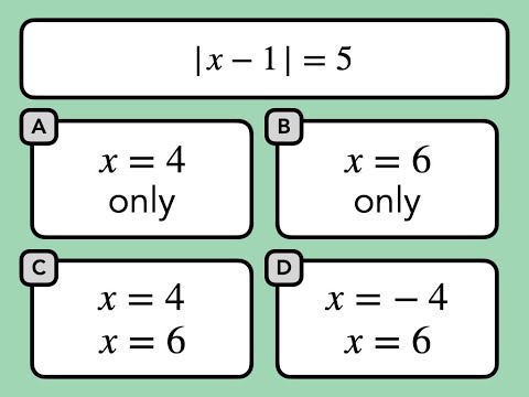 Absolute Value — SAT Math Facts & Formulas Quiz (36)