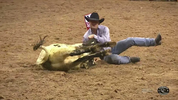 Tristan Martin Wins Round 3 Steer Wrestling at the...