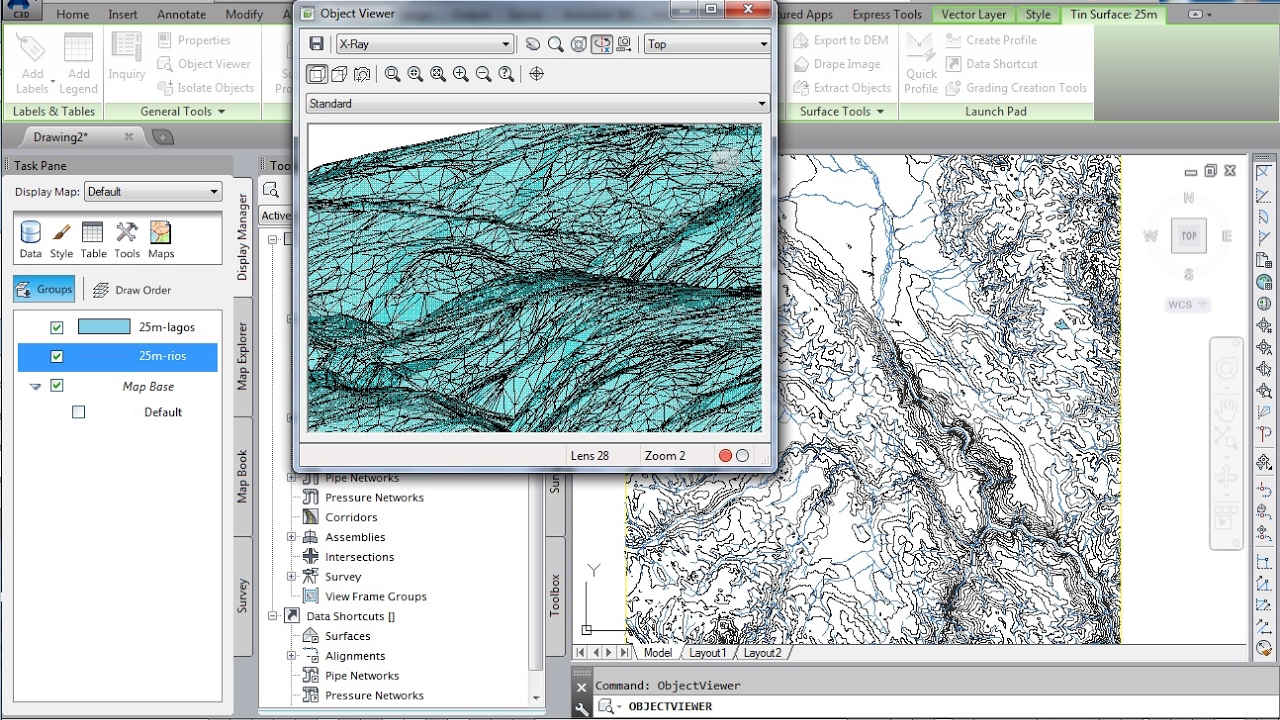 Abrir SHP (EN 3D CON ELEVACION) en CIVIL 3D y arcgis