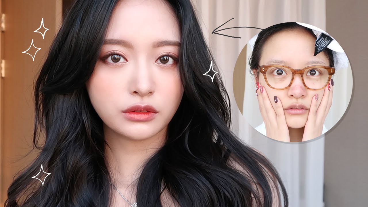 필터 없이도 여신강림!👸✨반짝반짝 연말 코랄 메이크업✨ _ Double Soup