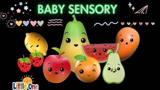 Dancing fruit dancing veggies 🥕 🍑🍓🍆🍒 CUTE Animation - Baby Sensory video - High Contrast Sensory