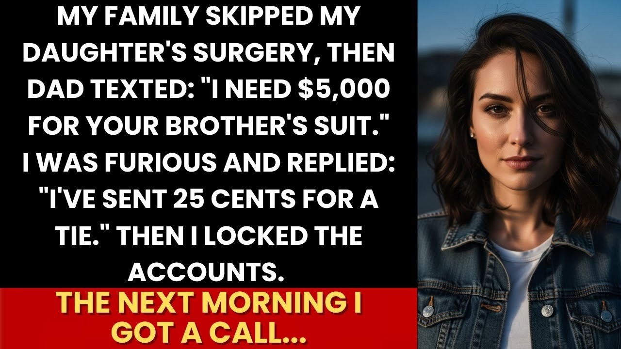 Dad Asked Me for $5,000 for My Brother’s Wedding Suit — I Sent 25 Cents and Froze Everything.