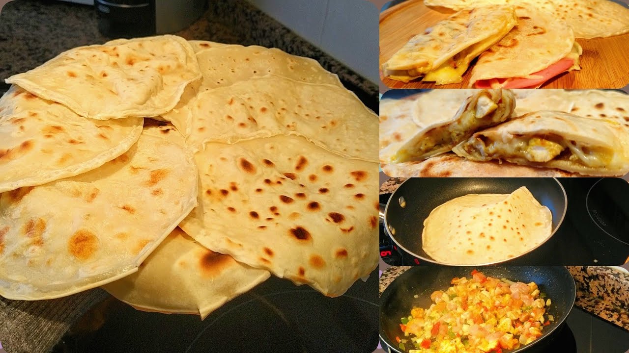 como hacer pan de tortilla 🌯o tacos con  masa líquida y en la sartén