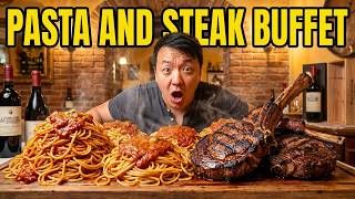 ALL YOU CAN EAT Italian Pasta & BRAZILIAN STEAK Buffet in Dallas Texas!