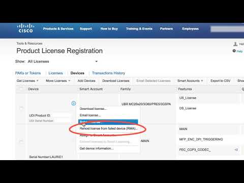 License Rehost from Failed Device - RMA