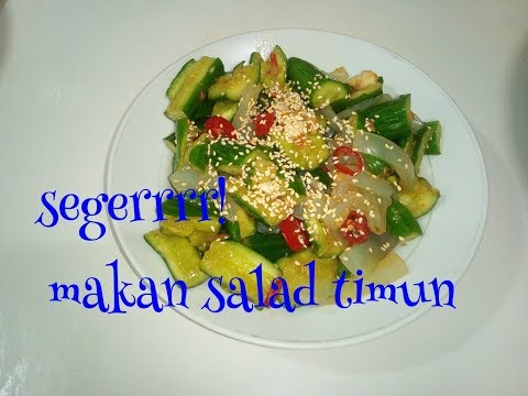 resep membuat rujak timun untuk lauk nasi // salad cucumber with engsub