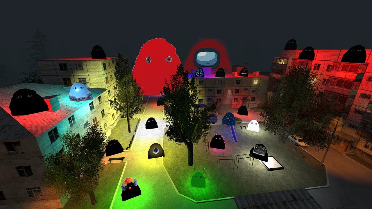 GIANT RED AND SUS ANGRY MUNCI Nextbot is After Me in GMod - Can I Escape the Madness?