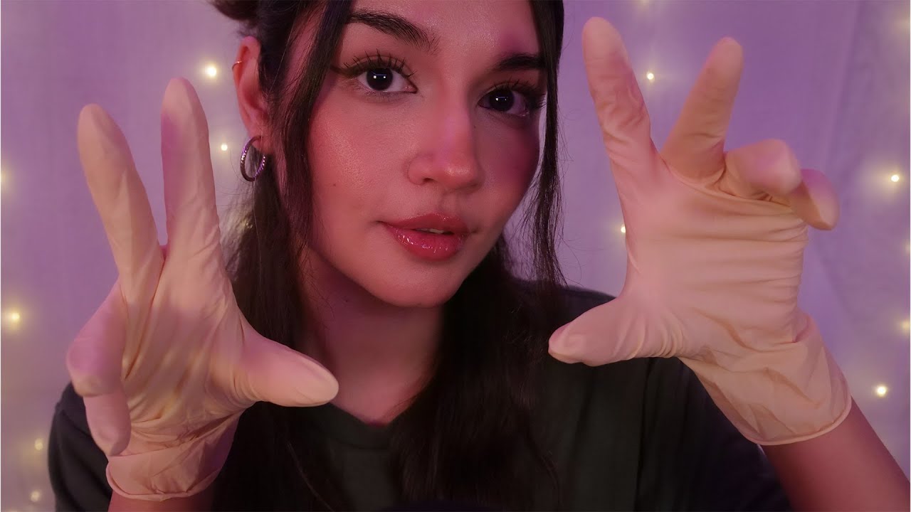 ASMR Satisfying Latex Glove Sounds | Hand Movements, Finger Snapping, Face Touching