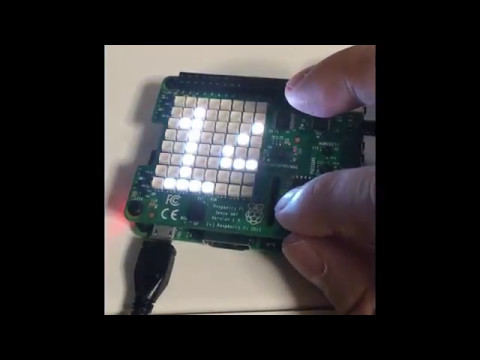 RaspberryPi3+senseHAT　テスト