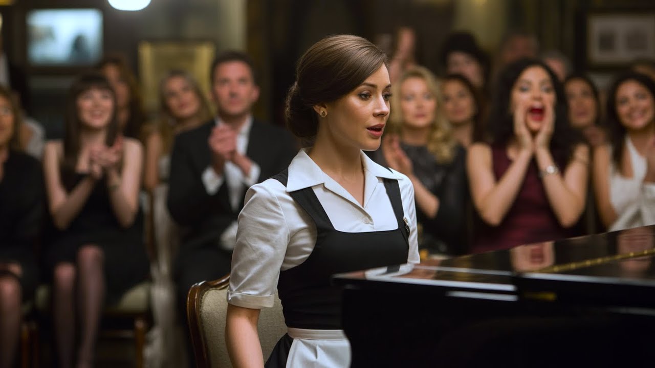 Waitress Approaches the Piano — When She Play The Piano Then The Elite Crowd Rises to Applaud...