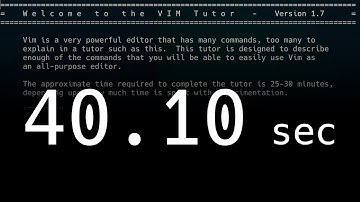 [old WR] Vimtutor 1.7 in 40.10s