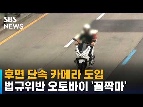 &amp;#39;꼼짝 마&amp;#39; 후면 단속 카메라 <strong>도입</strong>…무법 <strong>오토바이</strong> 단속↑ / SBS
