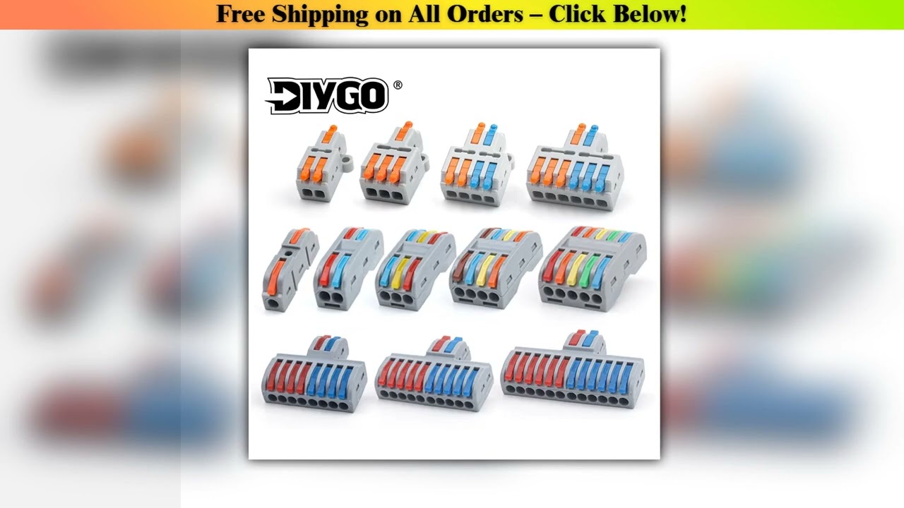 5PCS Fast Wire Connector Pushin Electrical Terminal Block Universal Splicing Wiring Cable Connector