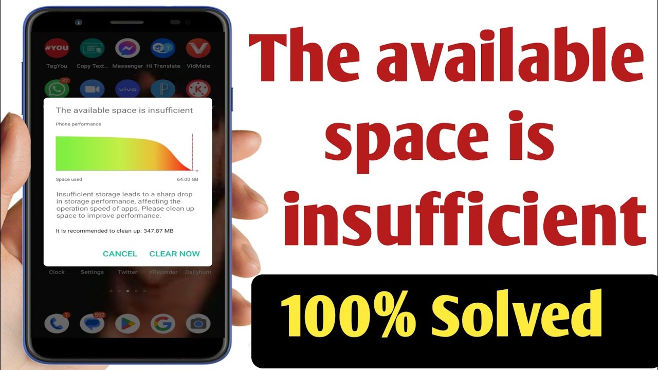 the available space is insufficient problem solve | android phone space full problem solution