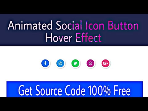 Social media buttons with amazing animation on hover using HTML & CSS | OnlyCoding!