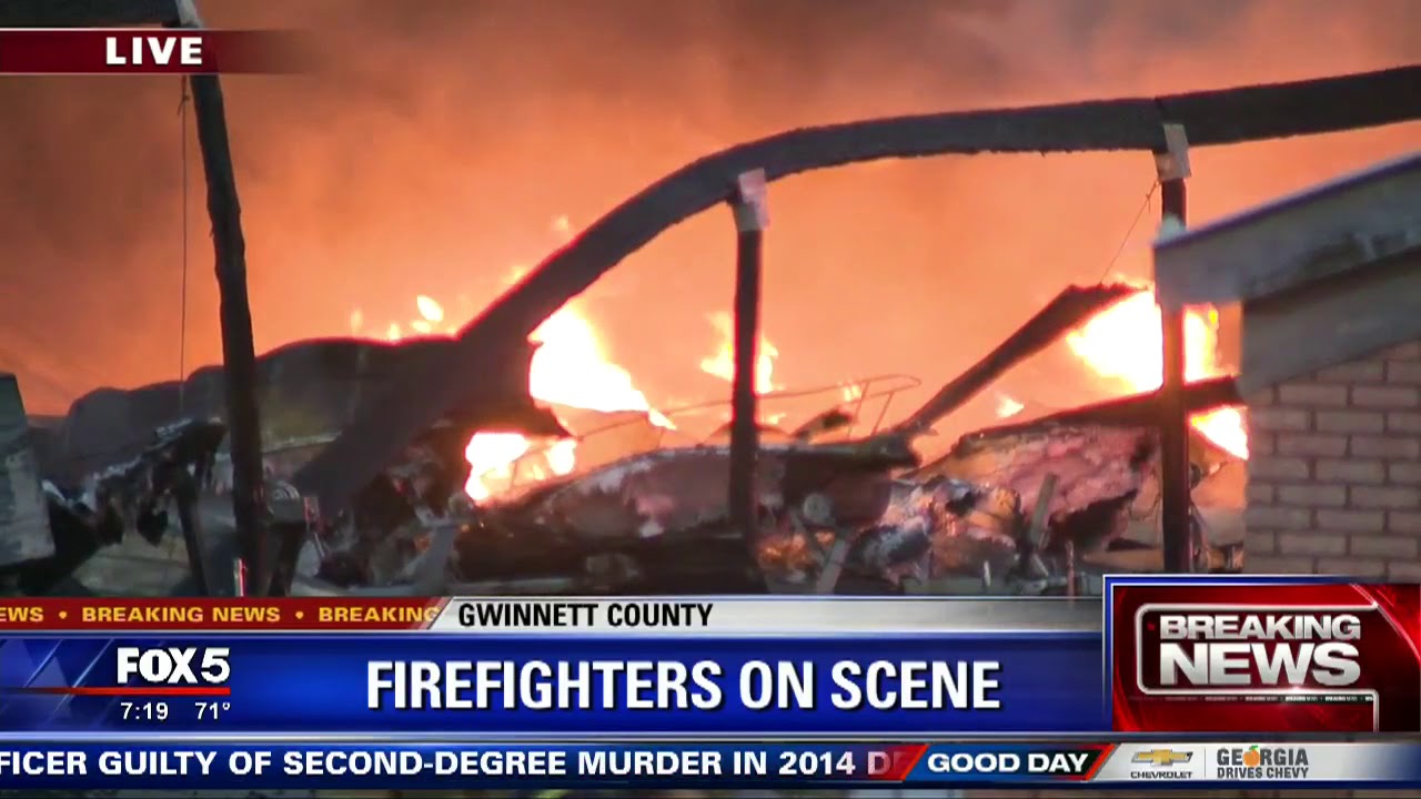 Gwinnett County Boat and RV Storage Fire