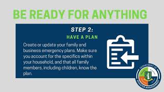 Ready for Anything - Five Steps to Emergency Preparedness