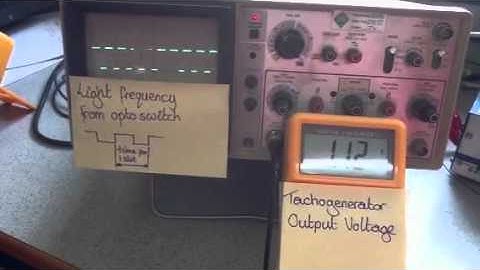 Tachogenerator output voltage