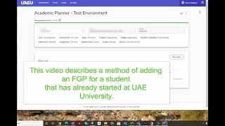 (8 of 13) Advisor Degree Works Academic Planner-Adding a Full Graduation Plan