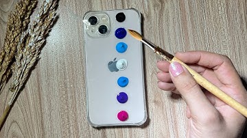 I Made a Custom Iphone Case with Acrylic Paint! How to Paint on Iphone Case | stone painting